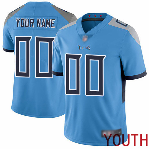 Limited Light Blue Youth Alternate Jersey NFL Customized Football Tennessee Titans Vapor Untouchable